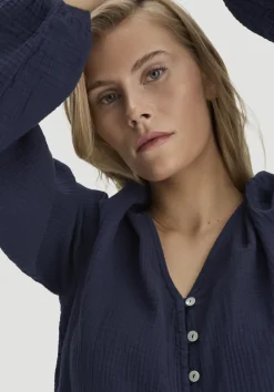 hessnatur Bluse Relaxed aus reiner Bio-Baumwolle von|Damen Blusen