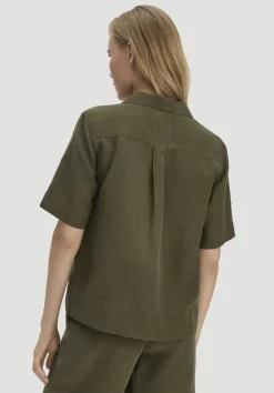 hessnatur Bluse Relaxed aus TENCEL™ Lyocell mit Leinen von|Damen Blusen