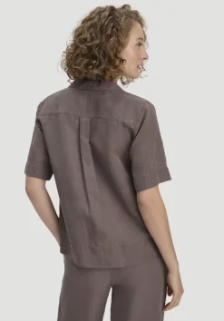 hessnatur Bluse Relaxed aus TENCEL™ Lyocell mit Leinen von|Damen Blusen