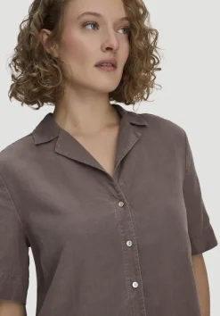 hessnatur Bluse Relaxed aus TENCEL™ Lyocell mit Leinen von|Damen Blusen