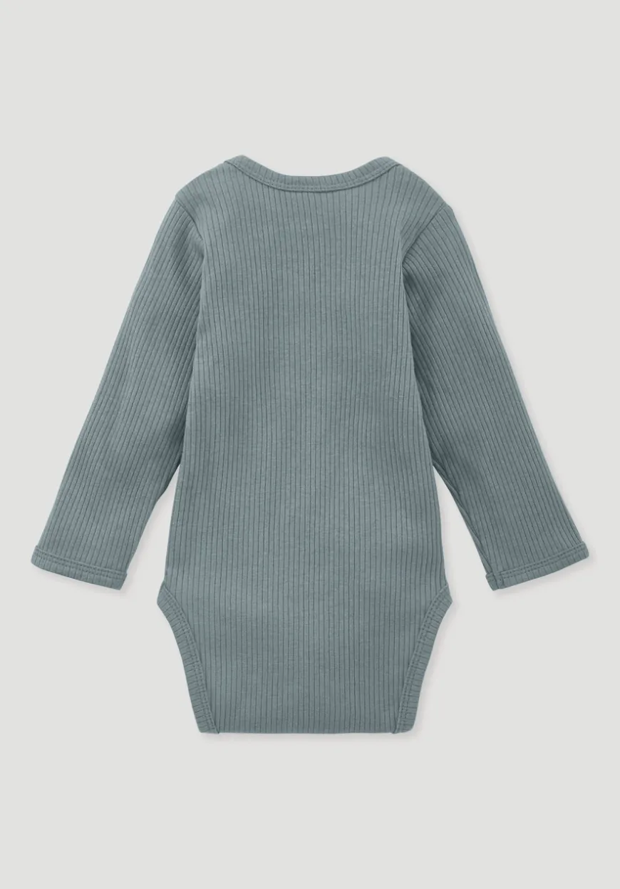 hessnatur Body Langarm aus Bio-Baumwolle mit Bio-Merinowolle von| Bodys|Baby-Bodys
