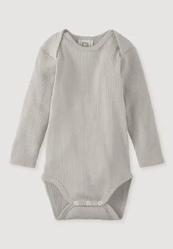 hessnatur Body Langarm aus Bio-Baumwolle mit Bio-Merinowolle von| Bodys|Baby-Bodys