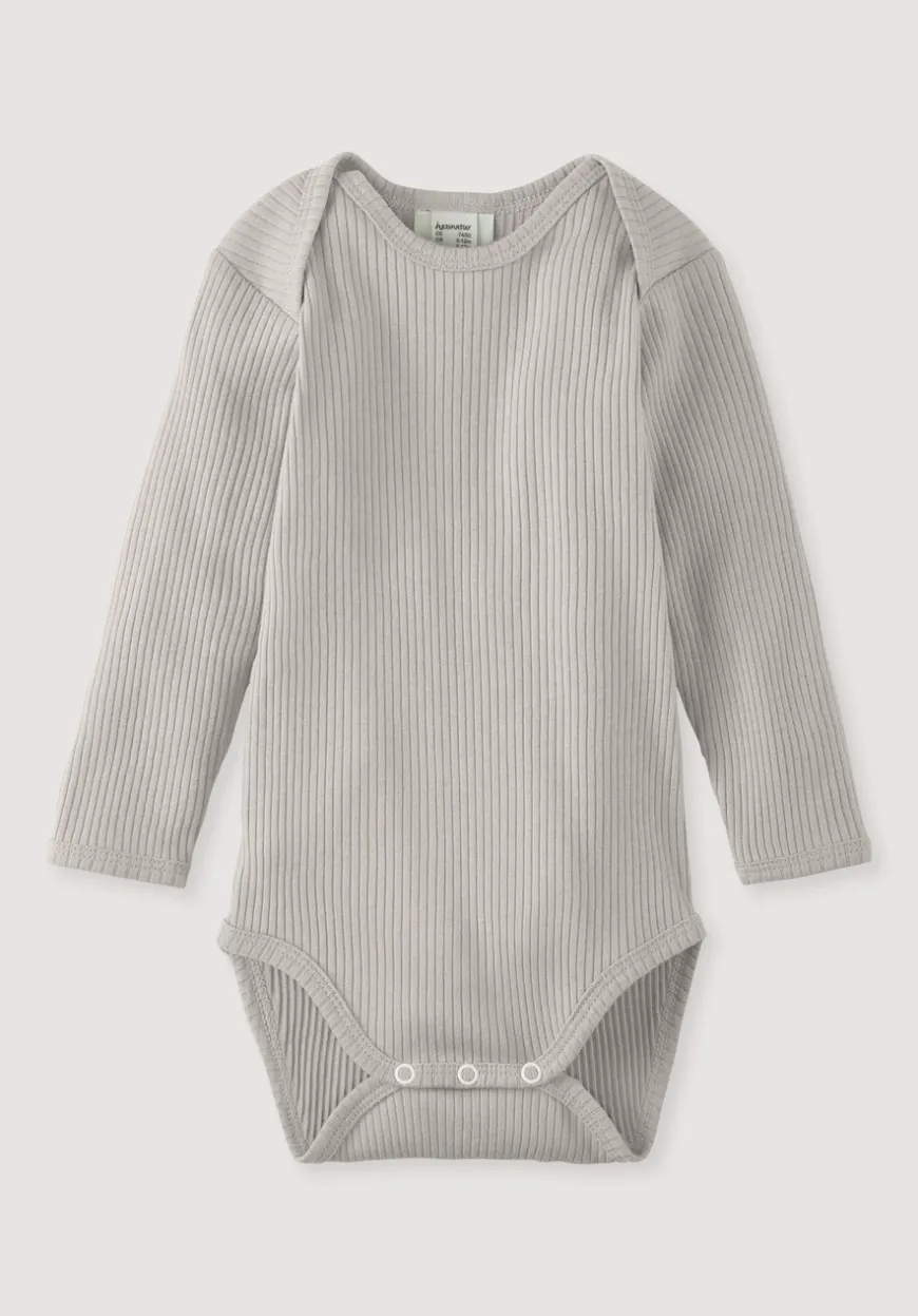 hessnatur Body Langarm aus Bio-Baumwolle mit Bio-Merinowolle von| Bodys|Baby-Bodys