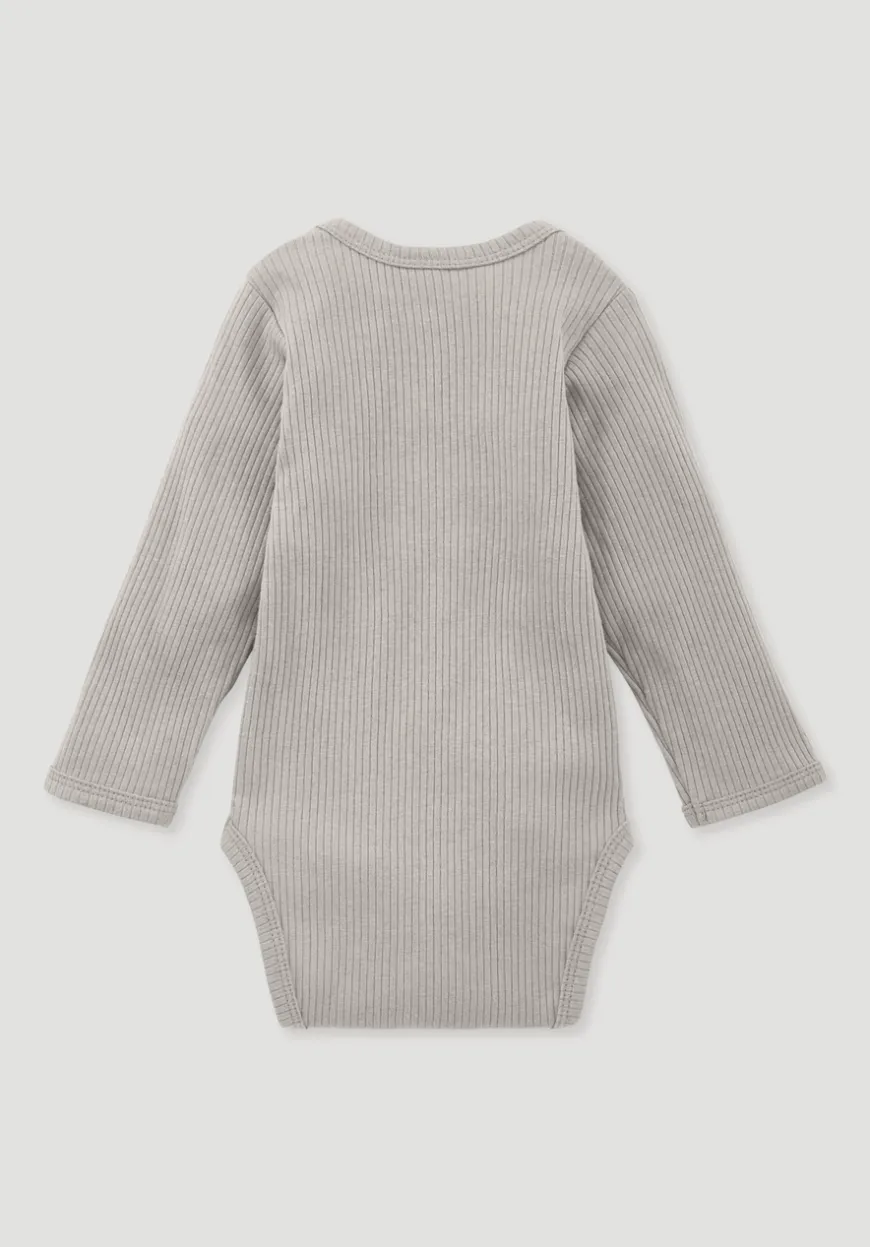 hessnatur Body Langarm aus Bio-Baumwolle mit Bio-Merinowolle von| Bodys|Baby-Bodys