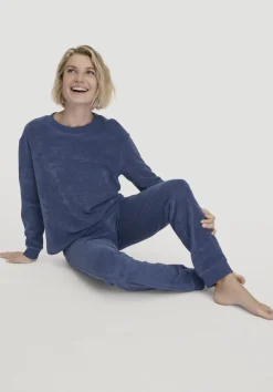 hessnatur Frottee Loungehose PURE COTTON aus reiner Bio-Baumwolle von|Damen Nachtwäsche|Nachtwäsche