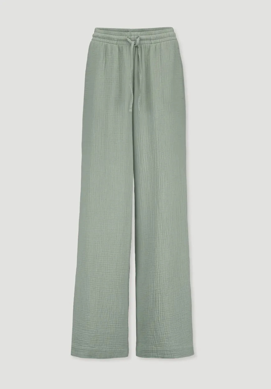 hessnatur Gewebe Hose Wide Leg aus reiner Bio-Baumwolle von|Damen Hosen & Shorts