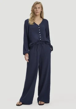 hessnatur Gewebe Hose Wide Leg aus reiner Bio-Baumwolle von|Damen Hosen & Shorts