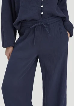 hessnatur Gewebe Hose Wide Leg aus reiner Bio-Baumwolle von|Damen Hosen & Shorts