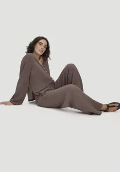 hessnatur Gewebe Hose Wide Leg aus reiner Bio-Baumwolle von|Damen Hosen & Shorts