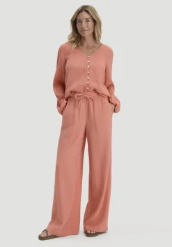 hessnatur Gewebe Hose Wide Leg aus reiner Bio-Baumwolle von|Damen Hosen & Shorts