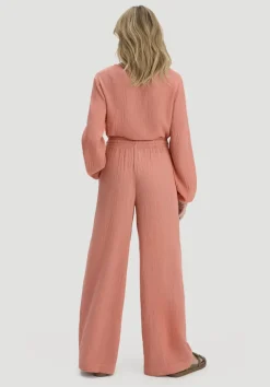 hessnatur Gewebe Hose Wide Leg aus reiner Bio-Baumwolle von|Damen Hosen & Shorts