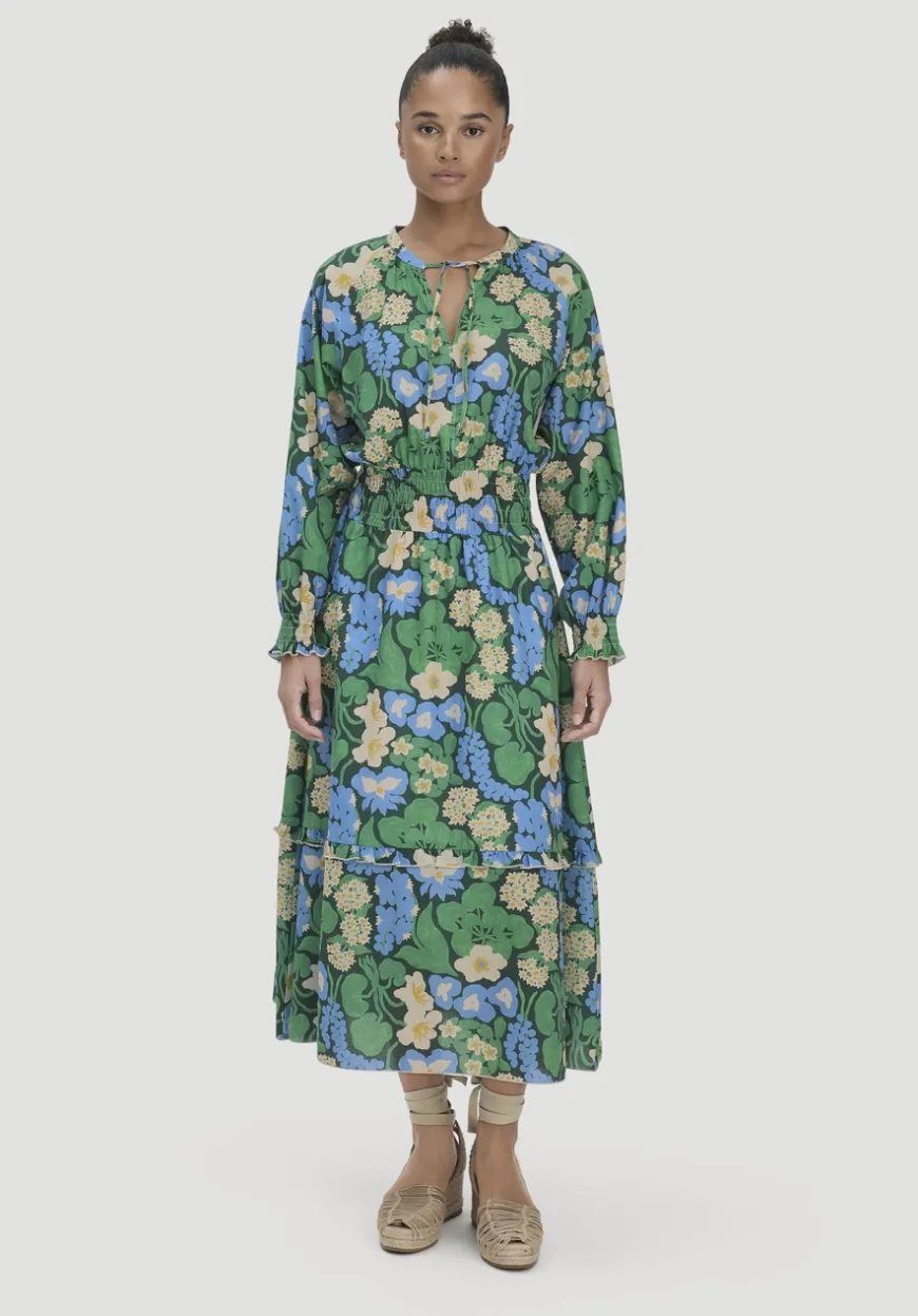 hessnatur Gewebe Kleid Midi LIV LEE aus reiner Bio-Baumwolle von|Damen Kleider & Röcke