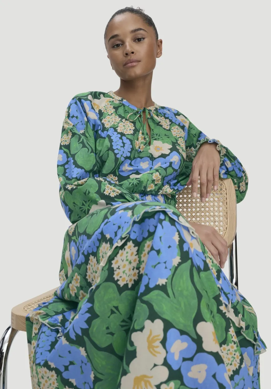 hessnatur Gewebe Kleid Midi LIV LEE aus reiner Bio-Baumwolle von|Damen Kleider & Röcke