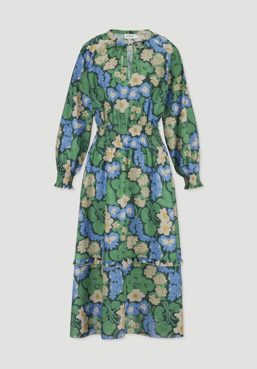 hessnatur Gewebe Kleid Midi LIV LEE aus reiner Bio-Baumwolle von|Damen Kleider & Röcke