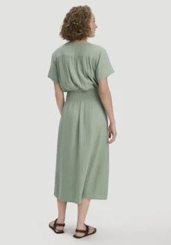 hessnatur Gewebe Kleid mit Taillierung Midi aus reiner Bio-Baumwolle von|Damen Kleider & Röcke