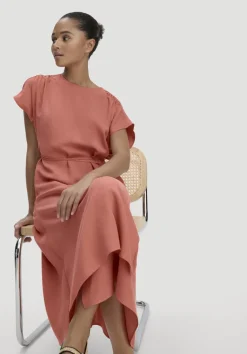 hessnatur Gewebe Kleid mit Wickeloptik Midi aus reinem TENCEL™ Lyocell von|Damen Kleider & Röcke