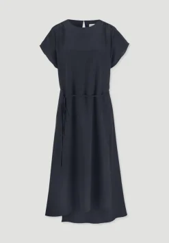 hessnatur Gewebe Kleid mit Wickeloptik Midi aus reinem TENCEL™ Lyocell von|Damen Kleider & Röcke