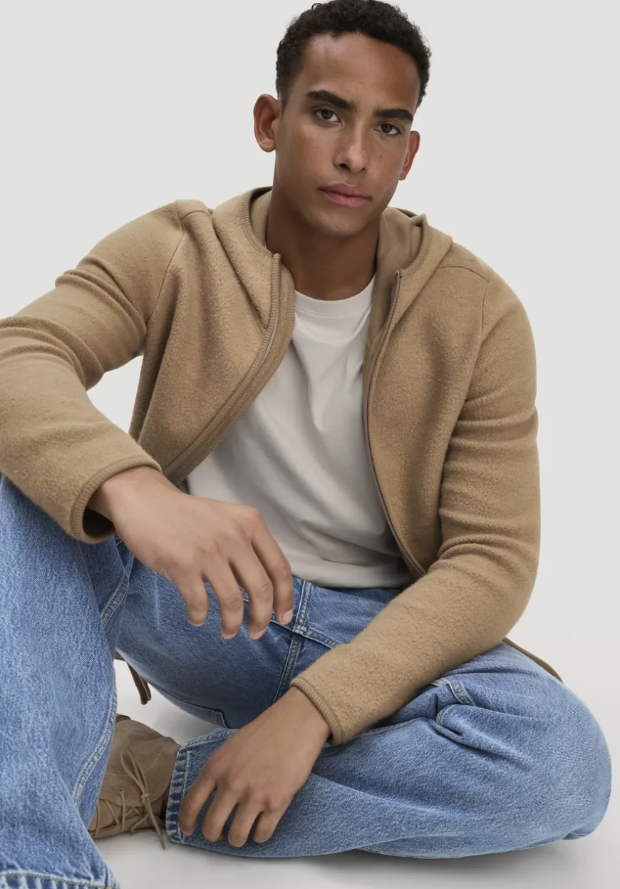 hessnatur Heavy Fleece Jacke Regular aus reiner Bio-Baumwolle von|Herren Jacken & Mäntel|Fleece