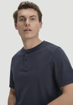 hessnatur Heavy Jersey Henley Shirt Relaxed aus reiner Bio-Baumwolle von|Herren T-Shirts|T-Shirts