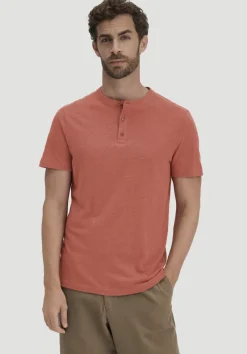 hessnatur Henley T-Shirt Regular aus Leinen und Bio-Baumwolle von|Herren T-Shirts