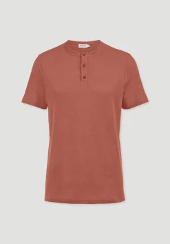hessnatur Henley T-Shirt Regular aus Leinen und Bio-Baumwolle von|Herren T-Shirts