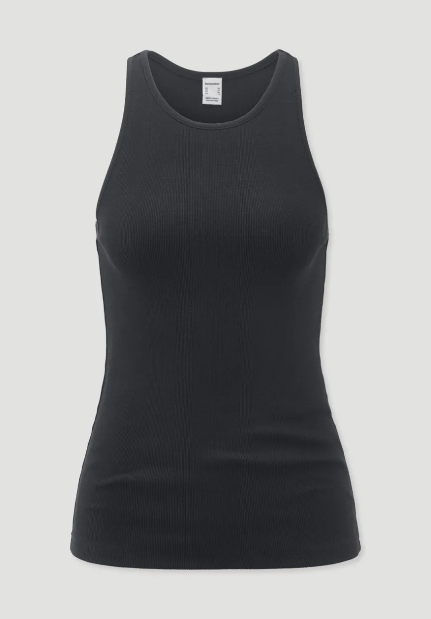 hessnatur High-Neck Ribtop SOFT RIB aus Bio-Baumwolle von|Damen Nachtwäsche|Nachtwäsche