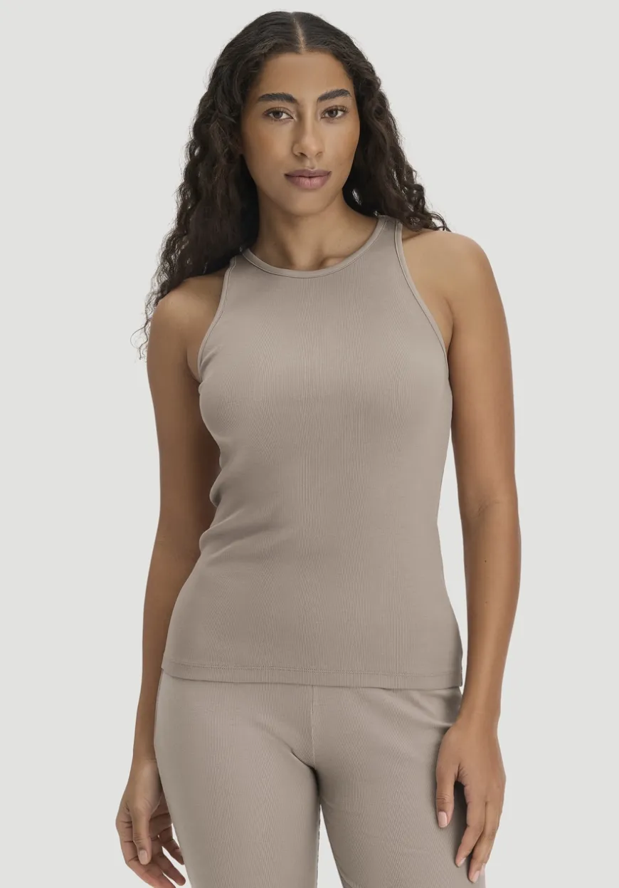 hessnatur High-Neck Ribtop SOFT RIB aus Bio-Baumwolle von|Damen Nachtwäsche|Nachtwäsche
