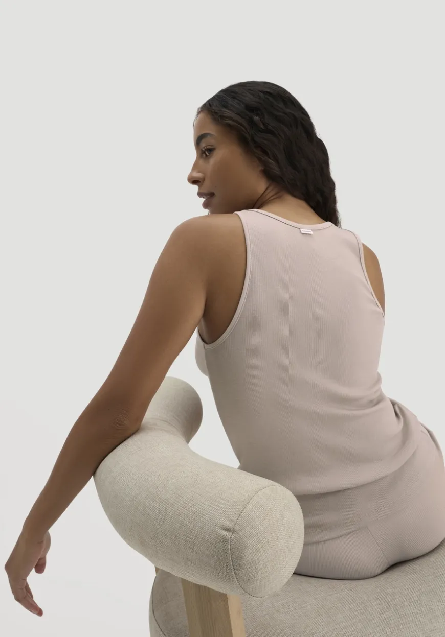 hessnatur High-Neck Ribtop SOFT RIB aus Bio-Baumwolle von|Damen Nachtwäsche|Nachtwäsche