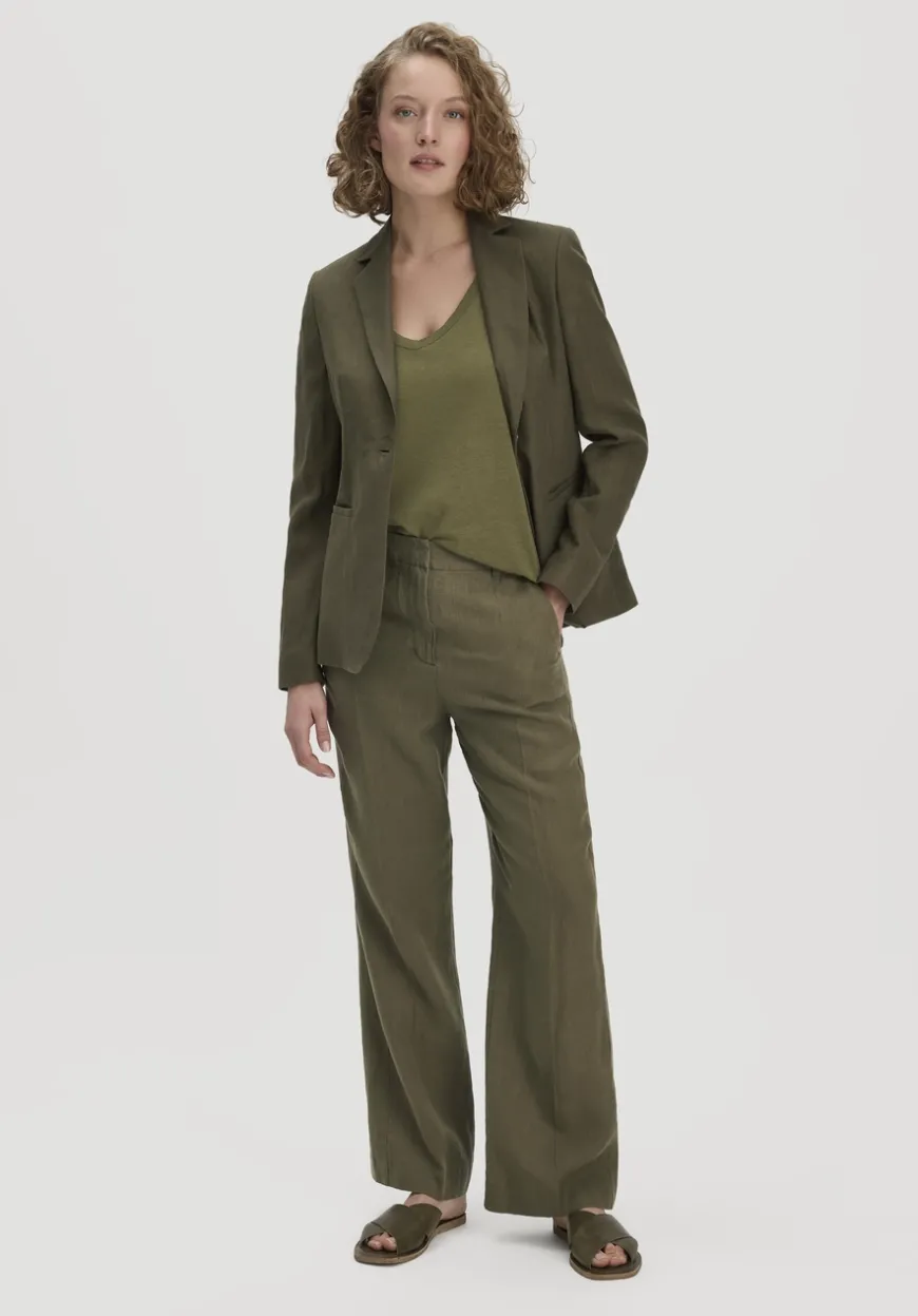 hessnatur Hose Straight Leg aus reinem Leinen von|Damen Hosen & Shorts