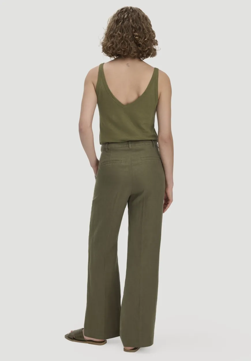 hessnatur Hose Straight Leg aus reinem Leinen von|Damen Hosen & Shorts