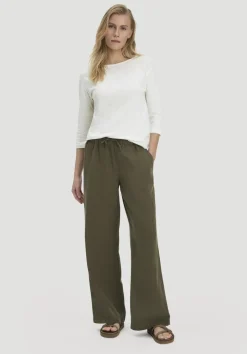 hessnatur Hose Wide Leg aus TENCEL™ Lyocell mit Leinen von|Damen Hosen & Shorts|Hosen