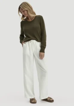 hessnatur Hose Wide Leg aus TENCEL™ Lyocell mit Leinen von|Damen Hosen & Shorts|Hosen