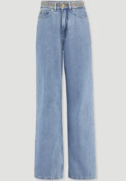 hessnatur Jeans ALVA Wide Leg Embroidery aus Bio-Baumwolle mit TENCEL™ Lyocell von|Damen Jeans