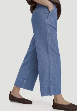 hessnatur Jeans ENNELIE Culotte Wide Leg aus Bio-Baumwolle mit TENCEL™ Lyocell und Leinen von|Damen Jeans