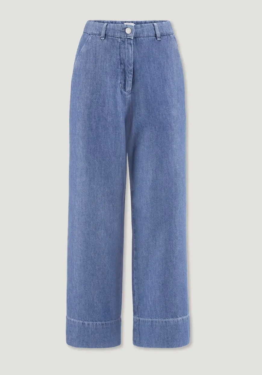 hessnatur Jeans ENNELIE Culotte Wide Leg aus Bio-Baumwolle mit TENCEL™ Lyocell und Leinen von|Damen Jeans