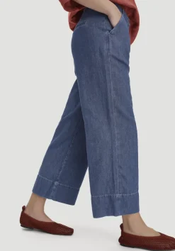 hessnatur Jeans ENNELIE Culotte Wide Leg aus Bio-Baumwolle mit TENCEL™ Lyocell und Leinen von|Damen Jeans