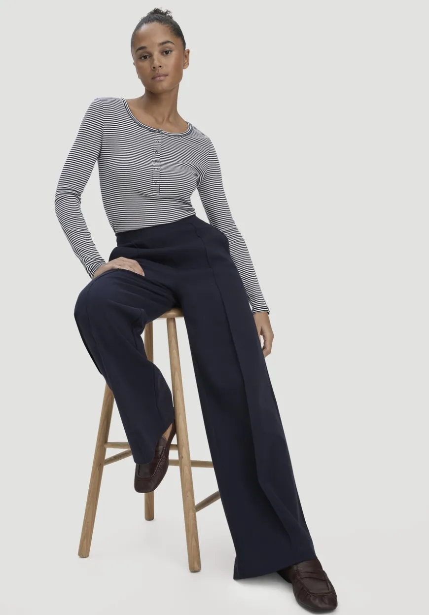 hessnatur Jersey Hose Wide Leg Relaxed aus Bio-Baumwolle von|Damen Hosen & Shorts|T-Shirts
