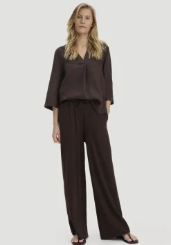 hessnatur Jersey Hose Wide Leg Relaxed aus Leinen und Bio-Baumwolle von|Damen Hosen & Shorts