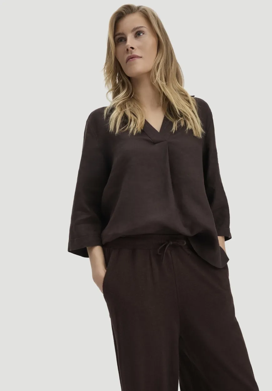 hessnatur Jersey Hose Wide Leg Relaxed aus Leinen und Bio-Baumwolle von|Damen Hosen & Shorts