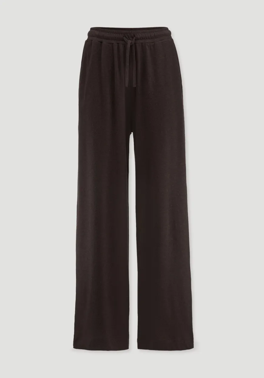 hessnatur Jersey Hose Wide Leg Relaxed aus Leinen und Bio-Baumwolle von|Damen Hosen & Shorts