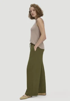 hessnatur Jersey Hose Wide Leg Relaxed aus Leinen und Bio-Baumwolle von|Damen Hosen & Shorts