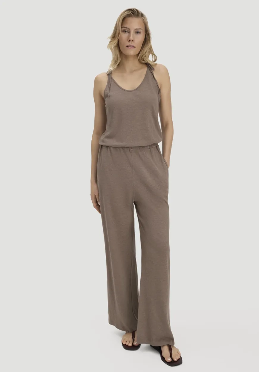 hessnatur Jersey Jumpsuit Relaxed aus Leinen und Bio-Baumwolle von|Damen Overalls