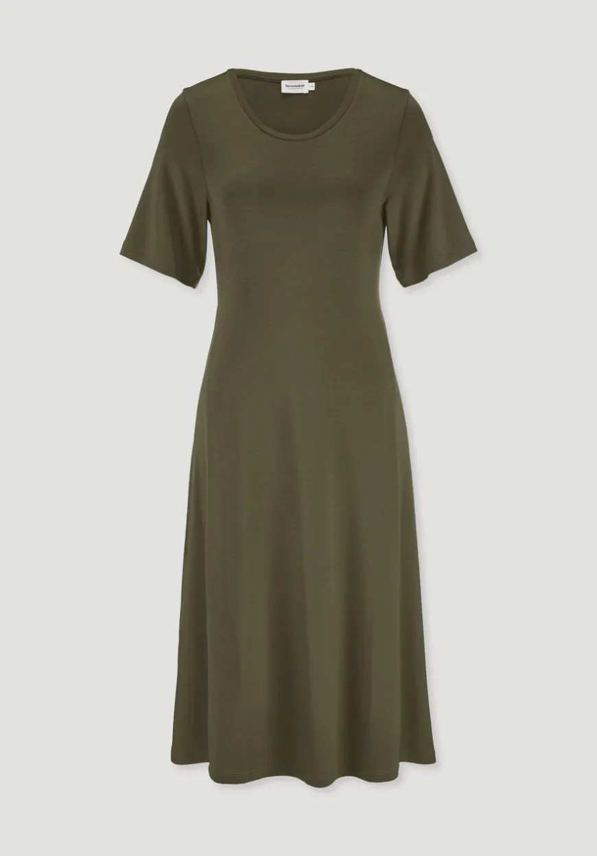 hessnatur Jersey Kleid Kniebedeckend Slim aus TENCEL™ Lyocell von|Damen Kleider & Röcke