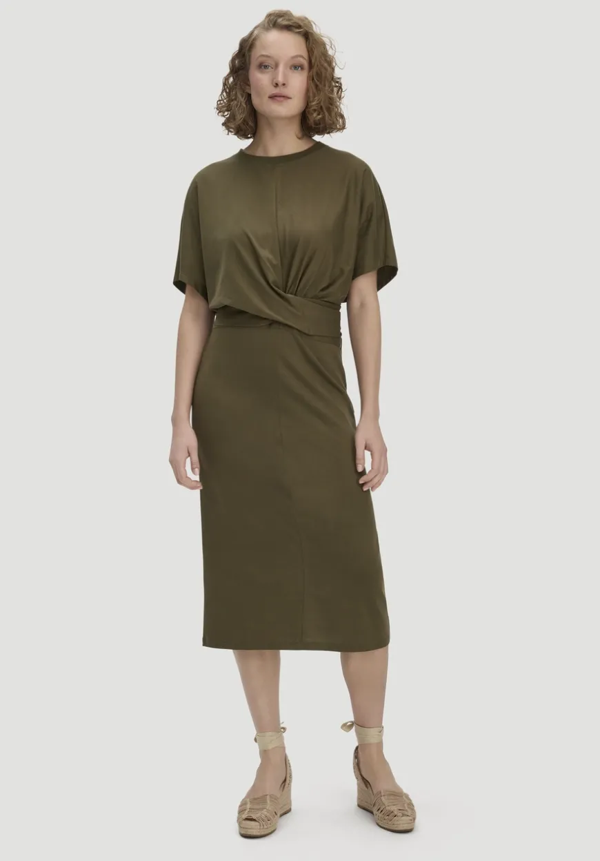 hessnatur Jersey Kleid Midi Oversize aus reiner Bio-Baumwolle von|Damen Kleider & Röcke