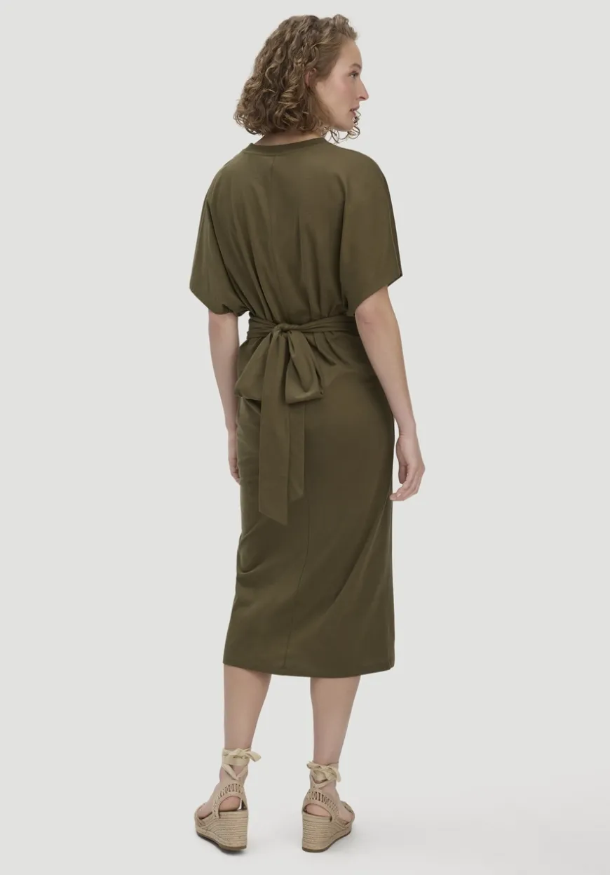 hessnatur Jersey Kleid Midi Oversize aus reiner Bio-Baumwolle von|Damen Kleider & Röcke