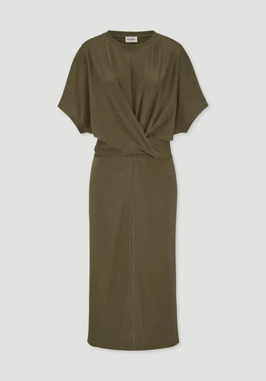 hessnatur Jersey Kleid Midi Oversize aus reiner Bio-Baumwolle von|Damen Kleider & Röcke
