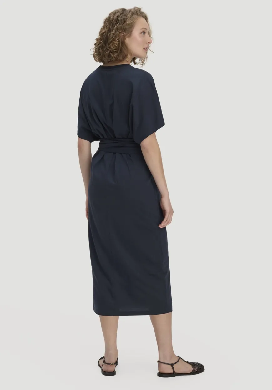 hessnatur Jersey Kleid Midi Oversize aus reiner Bio-Baumwolle von|Damen Kleider & Röcke