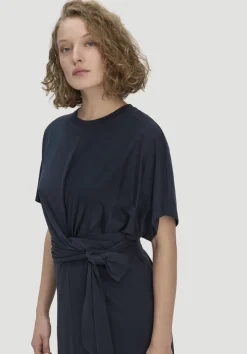 hessnatur Jersey Kleid Midi Oversize aus reiner Bio-Baumwolle von|Damen Kleider & Röcke
