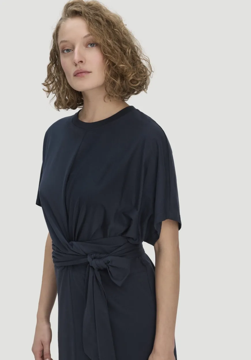 hessnatur Jersey Kleid Midi Oversize aus reiner Bio-Baumwolle von|Damen Kleider & Röcke