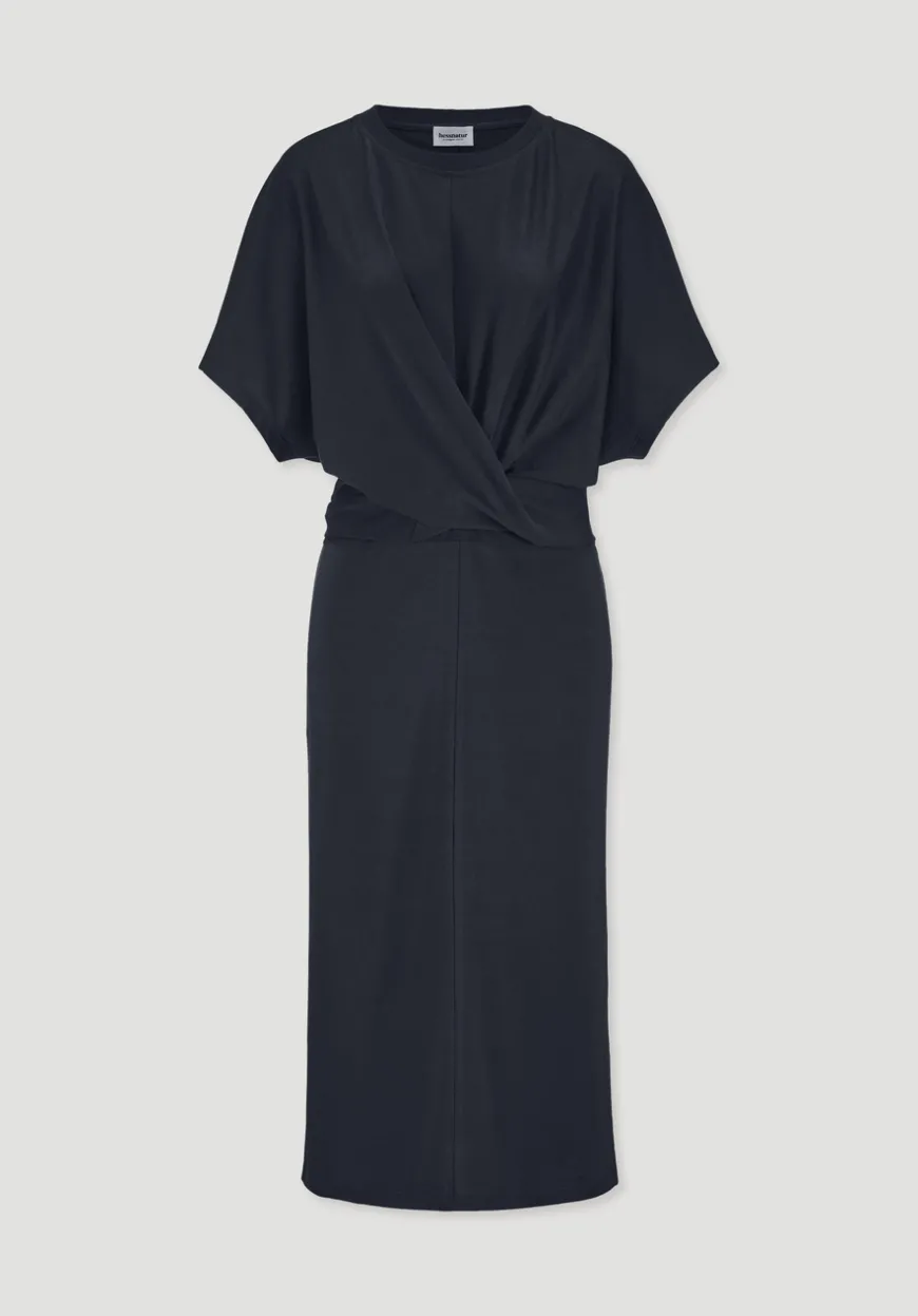 hessnatur Jersey Kleid Midi Oversize aus reiner Bio-Baumwolle von|Damen Kleider & Röcke
